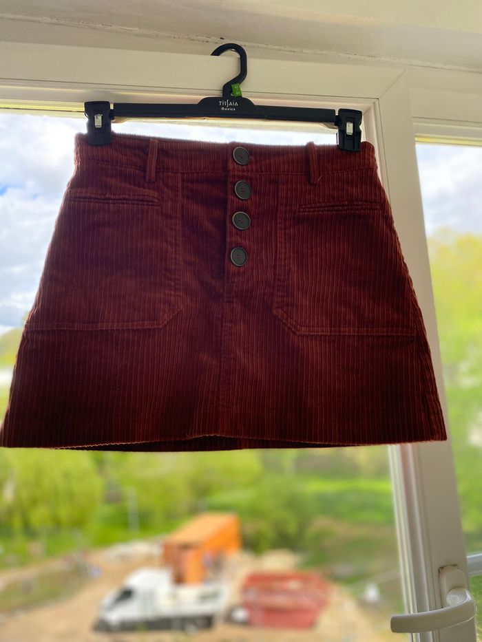 jupe velours côtelé