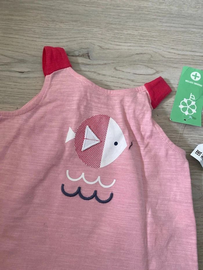 T-shirt tunique Obaibi Obaïbi taille 6 mois Neuf Motif poisson - photo numéro 2