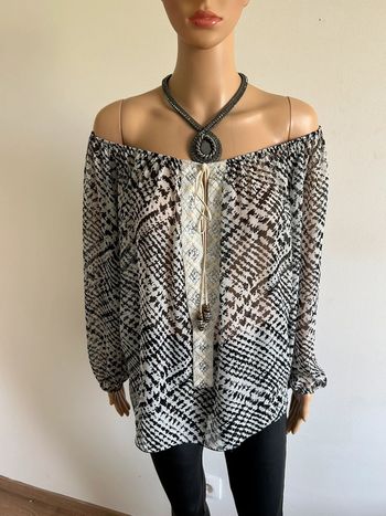 Blouse imprimée noire et blanche LolaLiza taille XS jamais portée