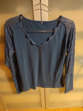 T-shirt manches longues dentelle taille 36 / S