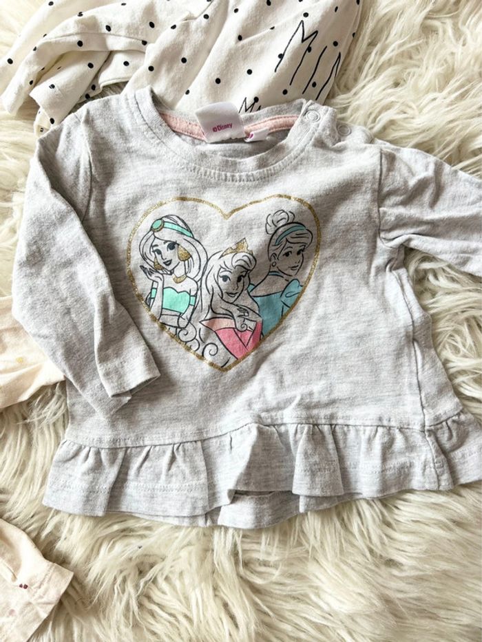 Fille 👧🏻 Lot 3 tshirt manches longues - kiabi taille 3 mois - photo numéro 3