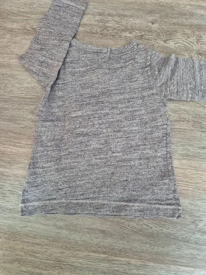 Tee shirt manches longues gris Petit Bateau - photo numéro 3