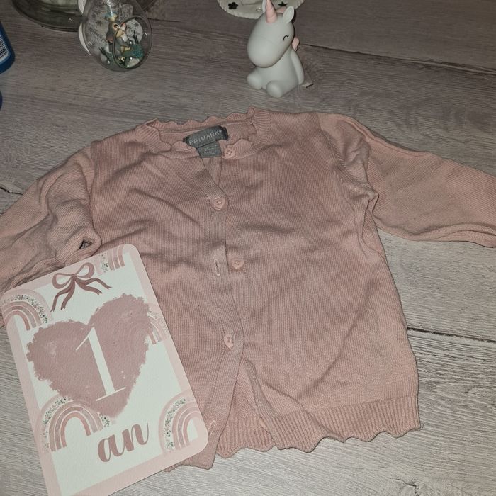 Gilet bébé fille rose 9-12 mois primark