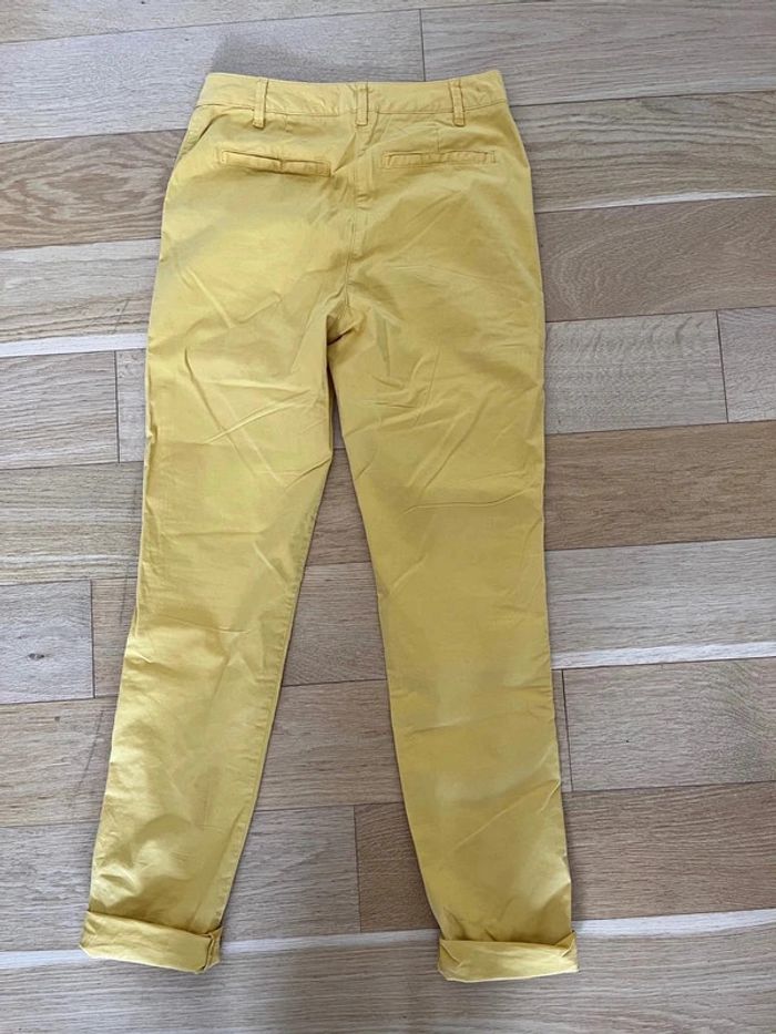 Pantalon chino paperbag jaune Caroll taille 34 #EmmaLilleXS34 - photo numéro 2