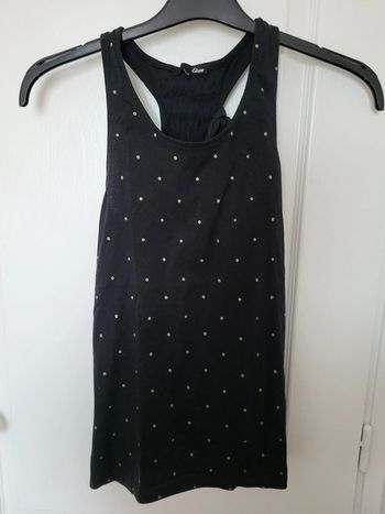 Débardeur noir à pois dorés Etam M