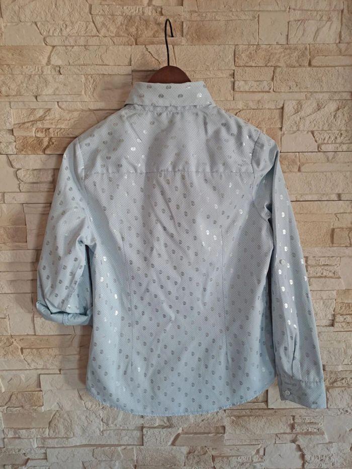 Chemise femme bleu ciel motifs pois by one tbe S-M - photo numéro 2