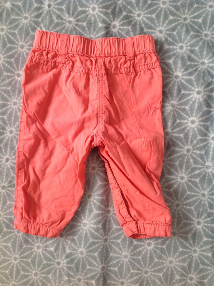 Pantalon épais orange - 6 mois - photo numéro 2