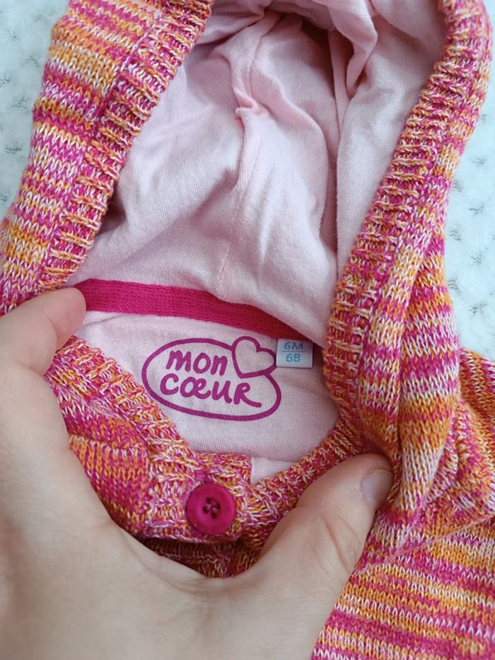 🔸Adorable gilet coloré Mon Cœur – 6 mois 🔸 - photo numéro 2