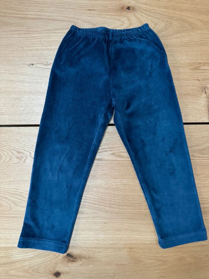 Pyjama 2 pièces en velours bleu/bleu marine - Taille 6 Ans - photo numéro 13