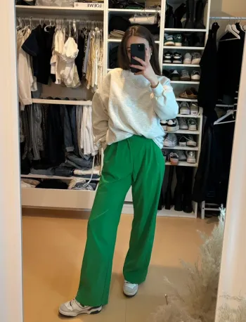 Pantalon large vert