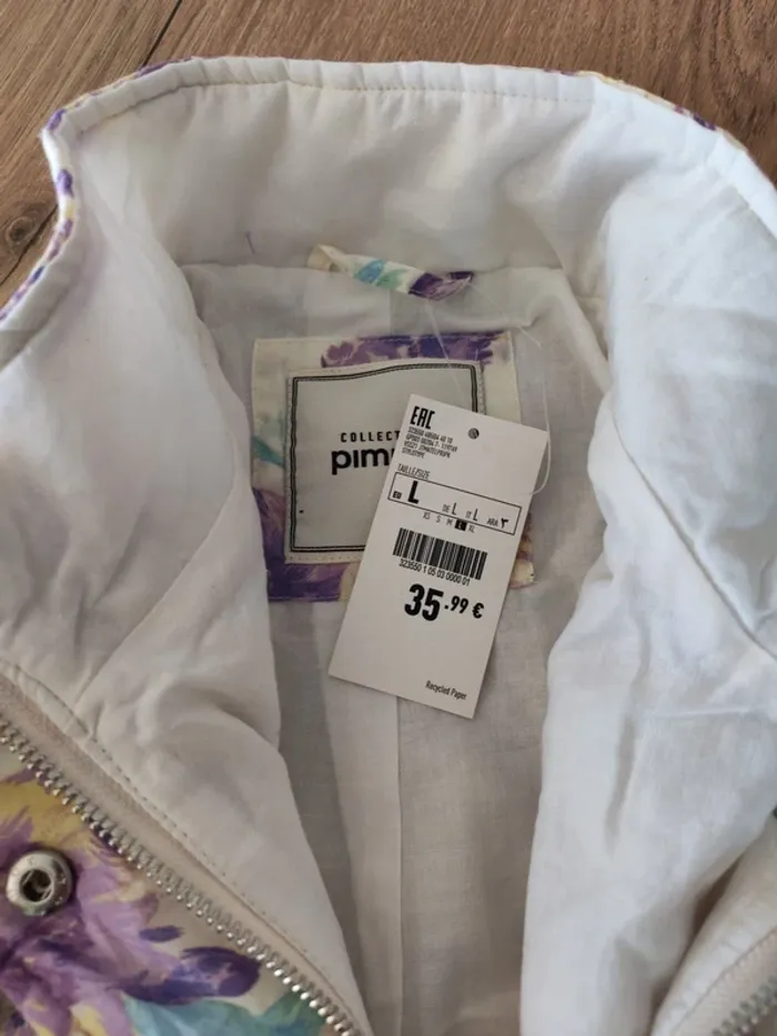 Veste bomber fleurie Pimkie neuve étiquette – Taille L – Style rétro Y2K - photo numéro 2
