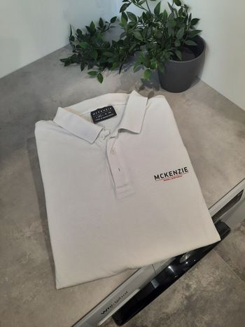 Polo McKenzie – Blanc – Manches courtes – Taille M
