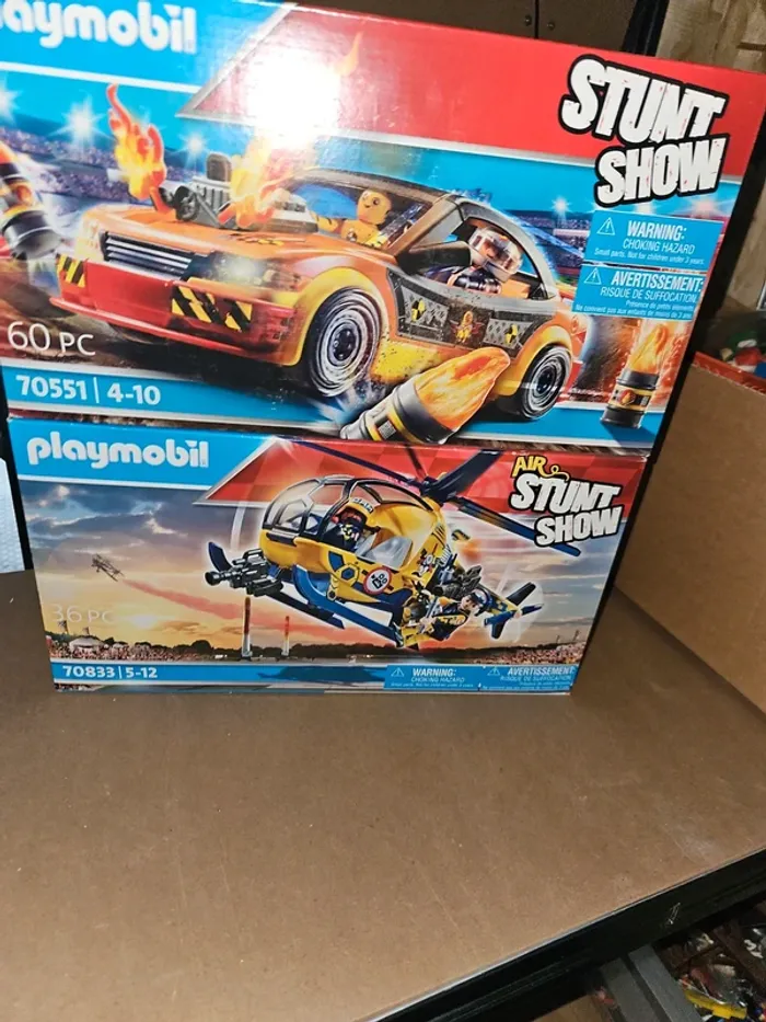 Voiture et hélicoptère playmobil - photo numéro 2