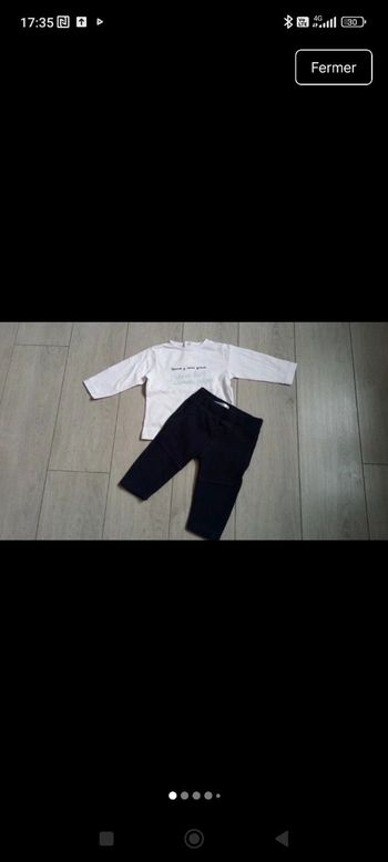 Ensemble garçon bébé rêve / grain de blé taille 9 mois