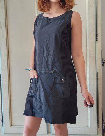 Robe noire zip à poches y2k Cache Cache