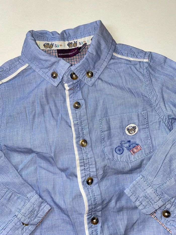Chemise garçon 2 ans Sergent Major + t-shirt ML - photo numéro 2