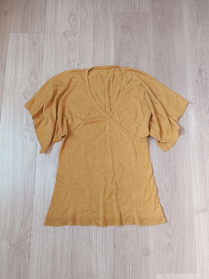 Pull moutarde T1 Camaïeu