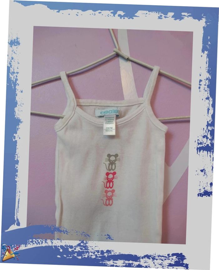 Lot 2 bodies sans manches Obaibi 3 mois - photo numéro 5