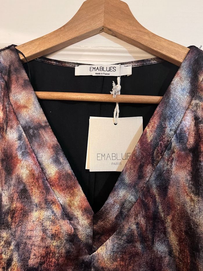 Tunique Emablues Lyo – Imprimé irisé, fabrication française, neuve - photo numéro 3