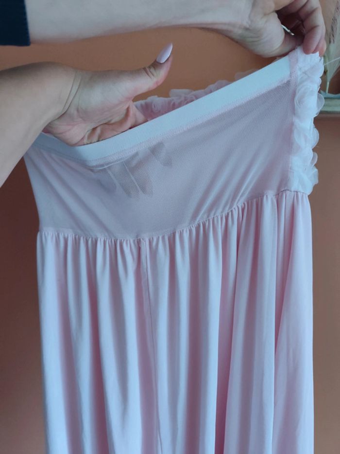 Robe longue bustier rose fleuri - photo numéro 4