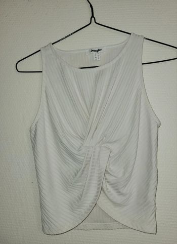 Crop top blanc cassé