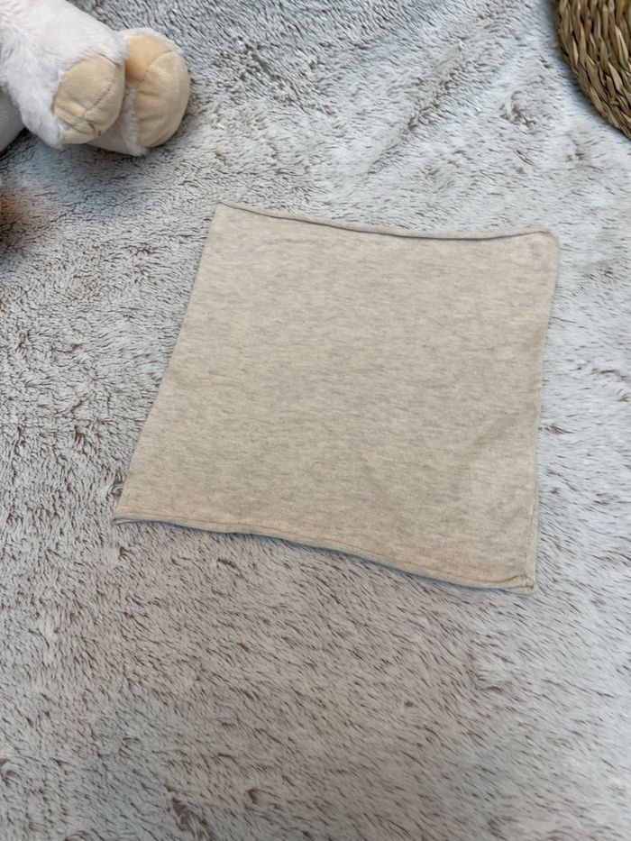 Tour de cou en soie et coton beige - H&M - photo numéro 2