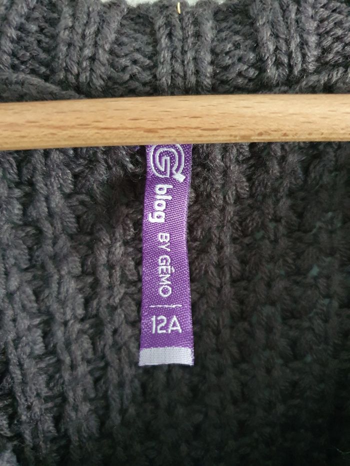 Pull gris manches courtes - photo numéro 2