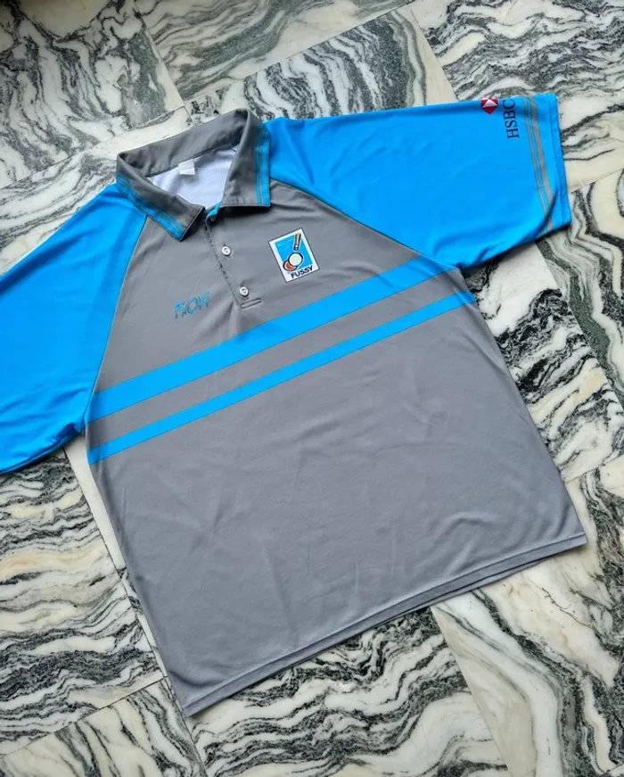 Maillot club de billard gris et bleu taille XXL - photo numéro 4
