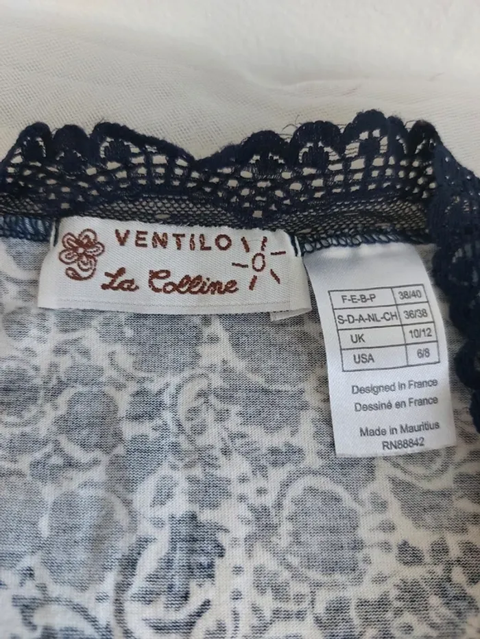 Débardeur La Colline – 38 – Marine – État : Excellent - photo numéro 4