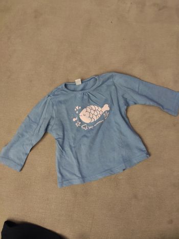 Tee shirt bleu tex 6 mois