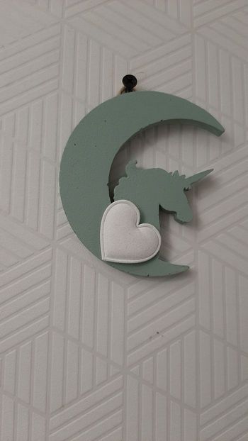 Suspension lune licorne