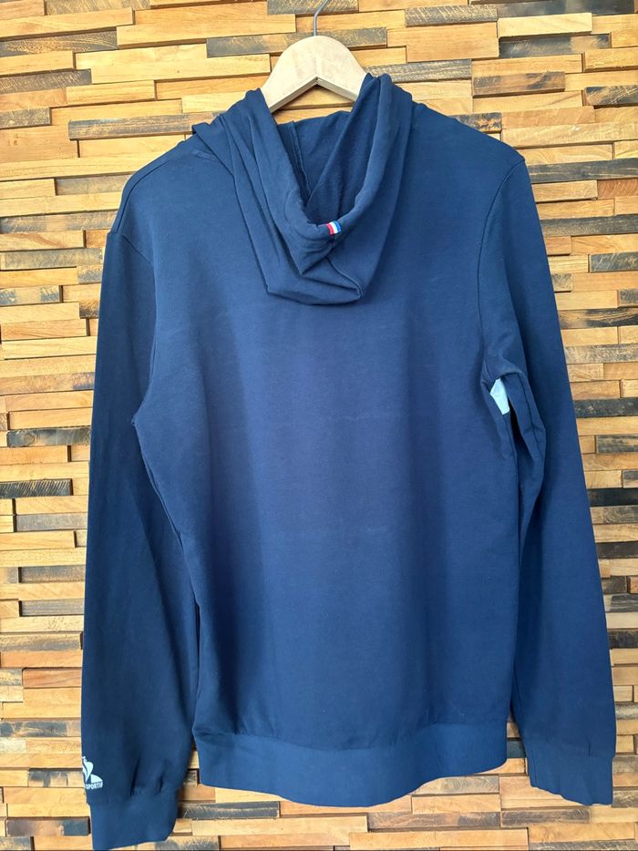 Pull à capuche le Coq Sportif bleu - photo numéro 2