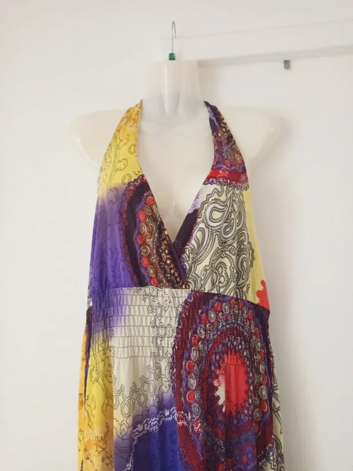 Robe longue d'été à motifs femme - photo numéro 2