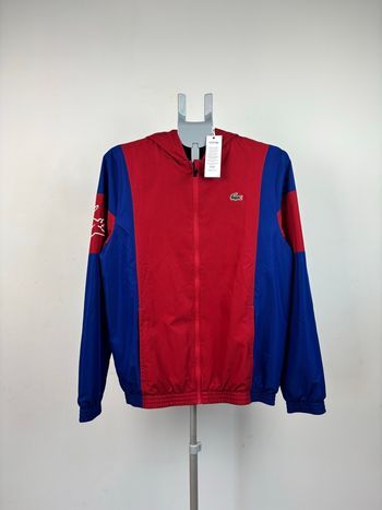 Veste à capuche Lacoste rouge et bleue taille 48 / S