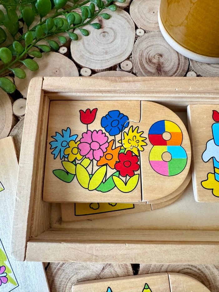 Puzzle chiffres en bois - photo numéro 4