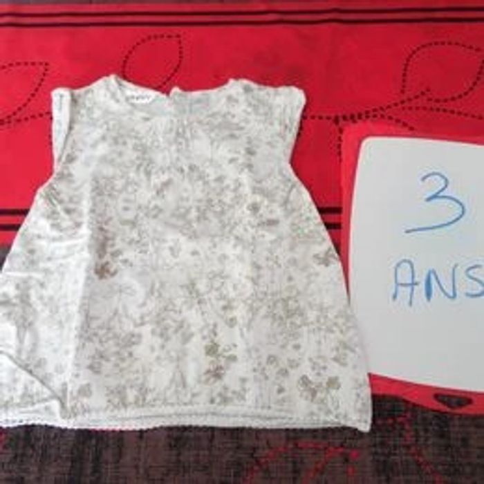 Lot de vêtements fille 3 ans beige et blanc - photo numéro 5