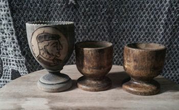 Lot coquetiers en bois vintage