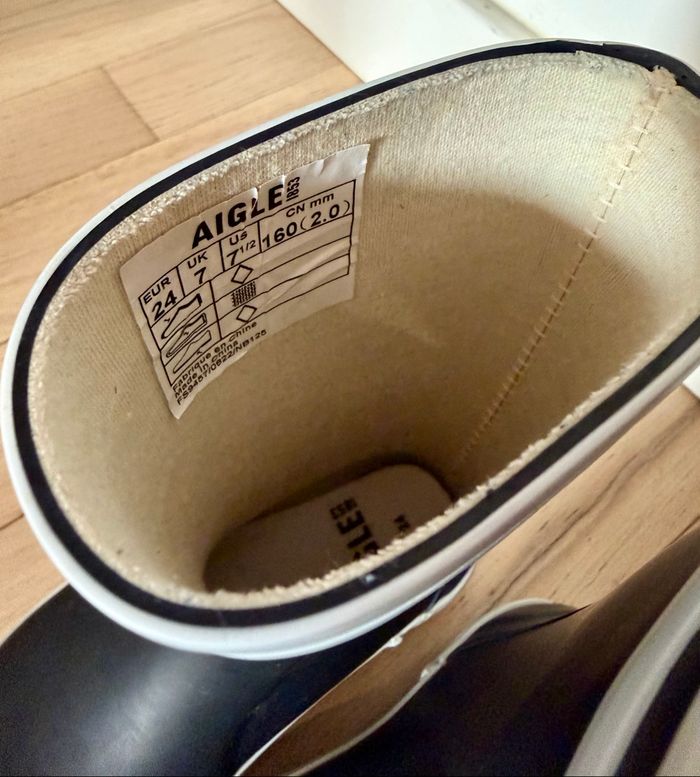 Bottes de pluie Aigle - Taille 24 - photo numéro 5