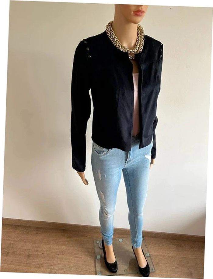 Veste bleue marine neuve en suédine LolaLiza taille 36 (valeur 50€) - photo numéro 4