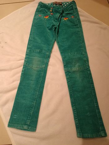 Pantalon velours vert orchestra 6 ans