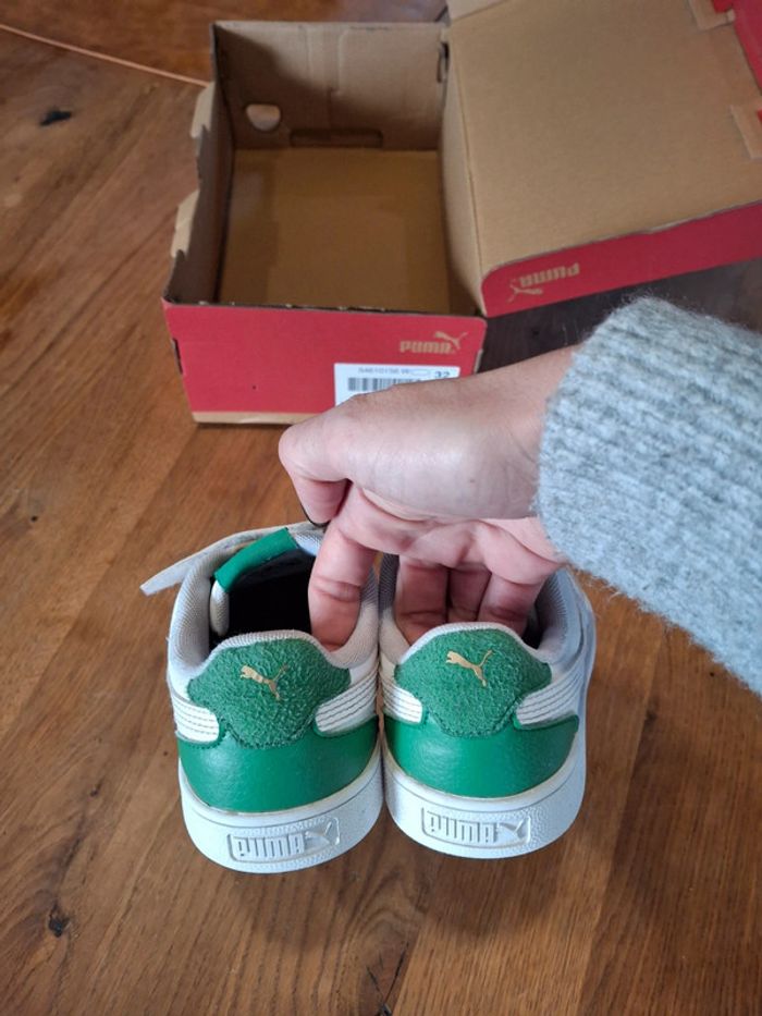 Basket puma taille 32 blanc et vert fille ou garçon mixte - photo numéro 5