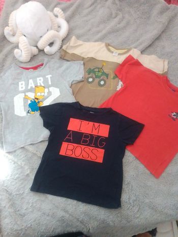 Lot de 4 tee-shirts en 5 ans garçon