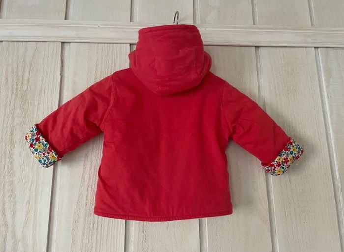 Manteau mi-saison rouge - Cadet Rousselle - 6mois - photo numéro 2