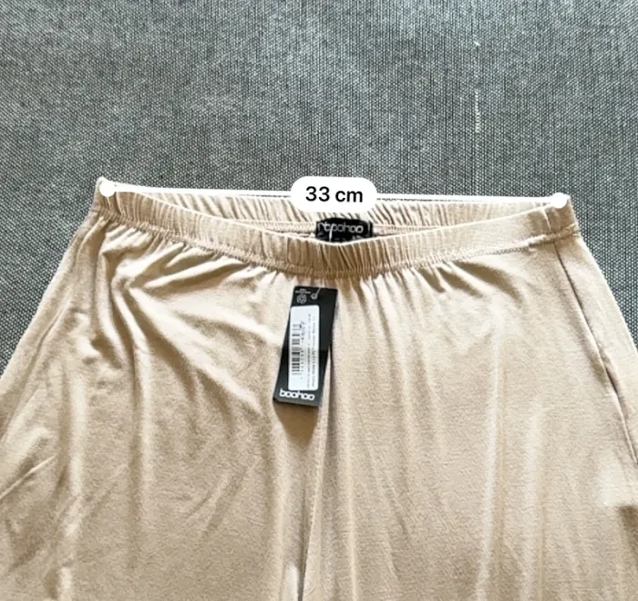 Pantalon Boohoo Jersey "Wide Leg Pj" - Jambes Larges - Beige Taille 40 - Neuf - photo numéro 6