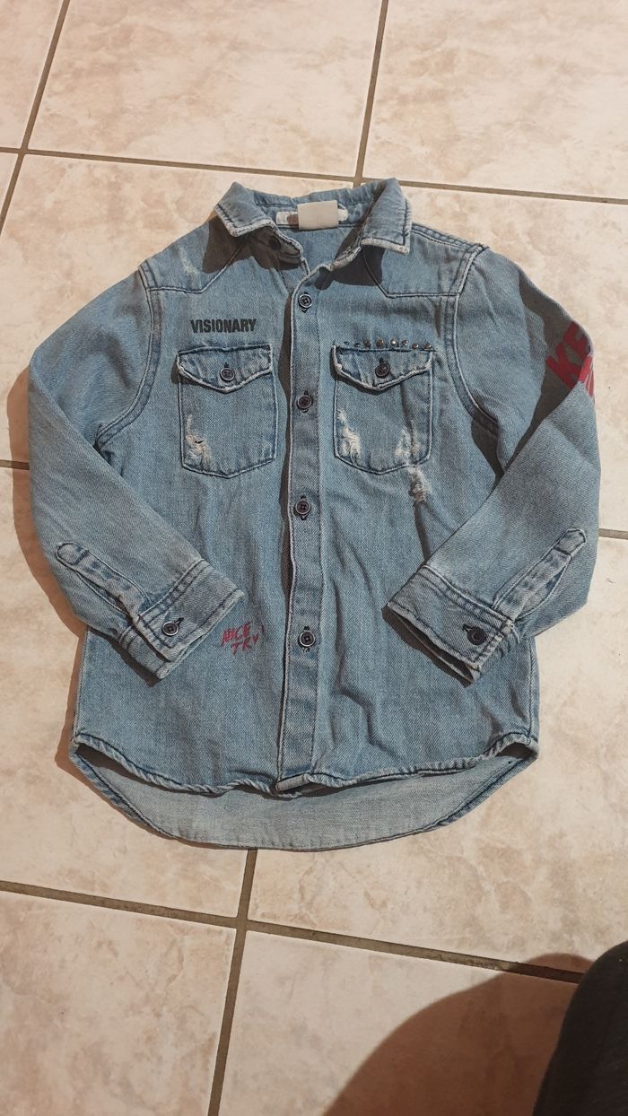 Veste en jean bleue enfant - photo numéro 2