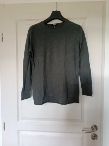 Tee-shirt manches longues homme slim fit  gris Smog