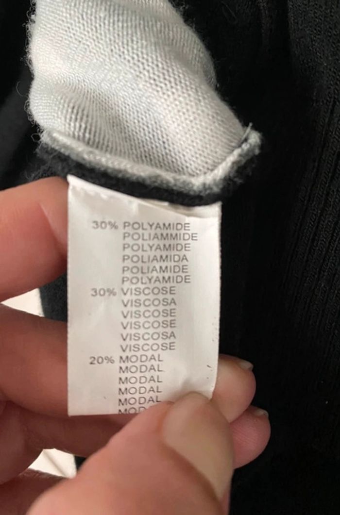 Joli pull faux gilet noir et gris Gerard Pasquier taille 40/42 - photo numéro 5