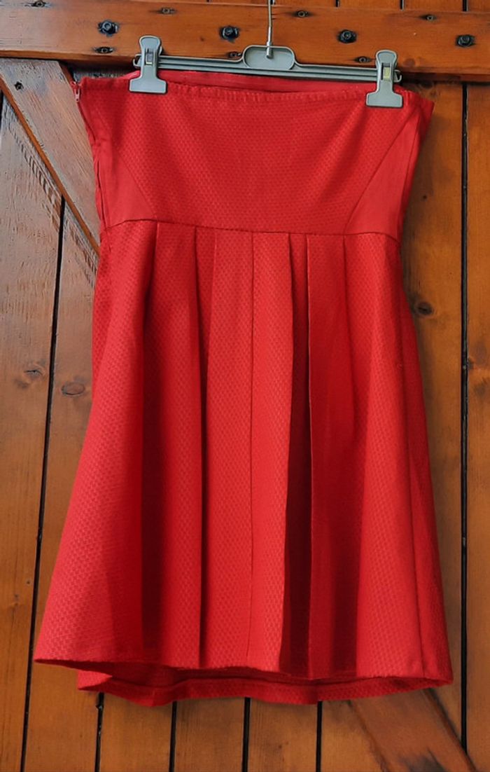 Robe bustier rouge Naf Naf, taille 38 - photo numéro 6