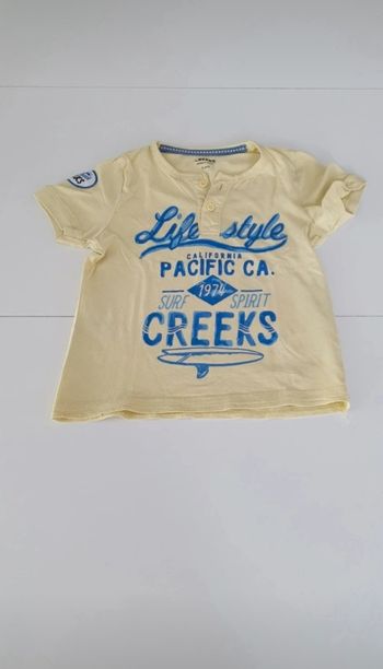 T shirt jaune Creeks en 5 ans