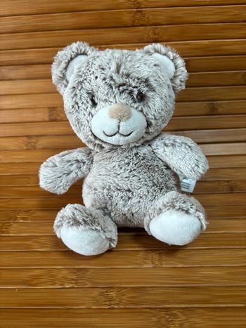 Doudou ours assis beige blanc tex baby